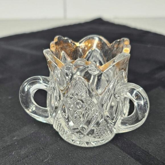 American Glass Gold Trim Toothpick Holder in the Minnesota Pattern Circa 1890’s - Picture 1 of 6